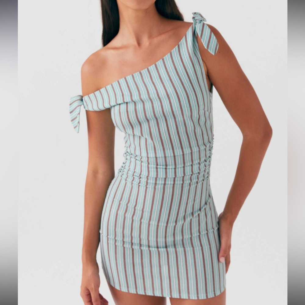 Peppermayo US - Amazonia Linen Mini Dress in Coastal Stripe